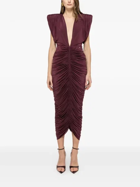 Rochie midi Nissa până la genunchi de costum violet