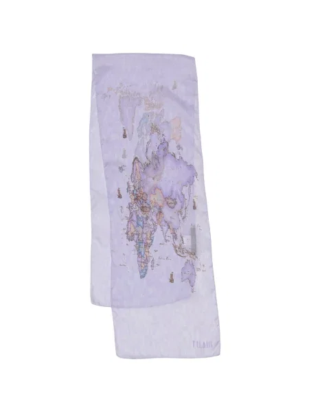 Šal Alviero Martini Prima Classe s printom ljubičasta