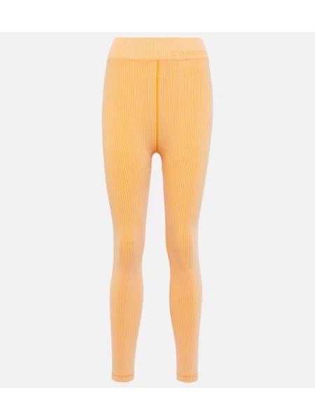 Leggings Cordova cu talie înaltă tricotate portocaliu