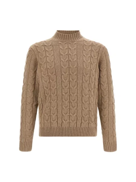 Sweter Zanone wełniany beżowy
