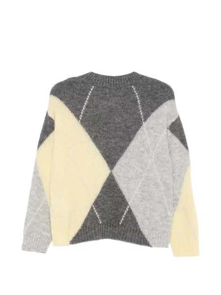 Pulover Alpha Studio cu model argyle gri