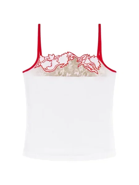 Top Diesel cu model floral alb