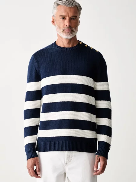 Tommy Hilfiger Pulover Breton Bleumarin