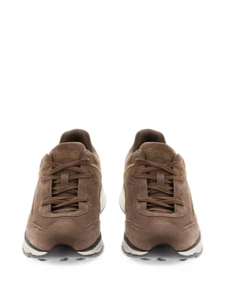 Sneakerși Herno din piele de căprioară maro