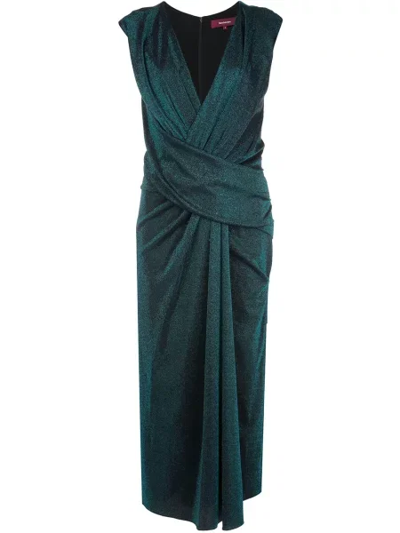 Sukienka koktajlowa Sies Marjan garniturowa zielona