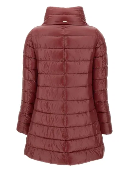 Pikowany płaszcz Herno czerwony