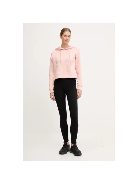 Bluza z kapturem Guess różowa