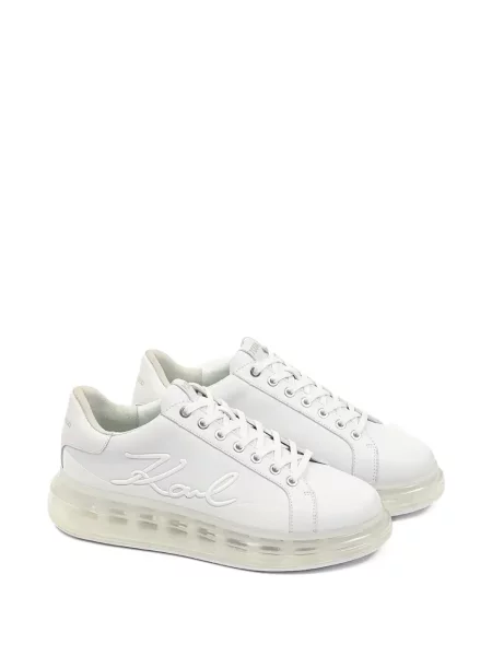 Sneakerși Karl Lagerfeld cu broderie alb