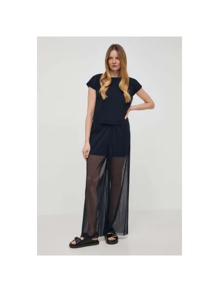 Armani Exchange bluzka granatowy wzorzysta niebieska