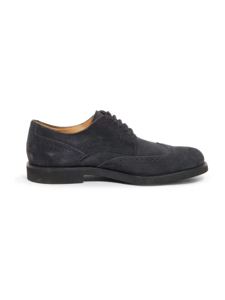 Półbuty Tod's skórzane niebieskie