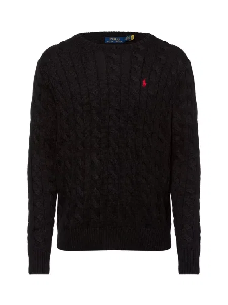 Sweter z czystej bawełny krój regular fit Polo Ralph Lauren czarny