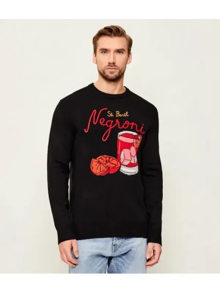 ST.Barth Pulover Heron NEGRONI cu adaos de lână și cașmir negru