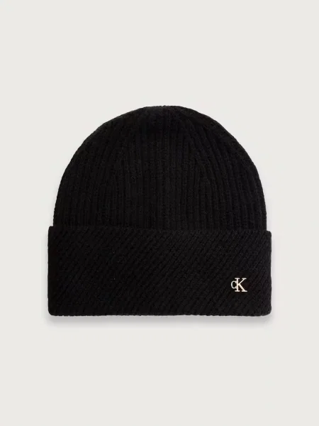 Calvin Klein căciulă și mănuși pentru femei cu lână negru