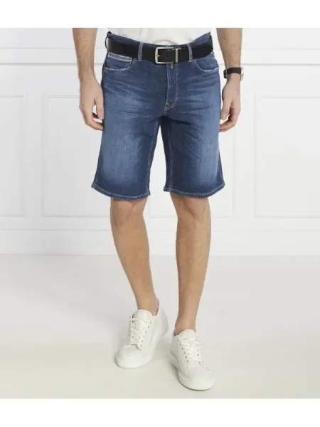 Replay Pantaloni scurți | Straight fit | denim albastru
