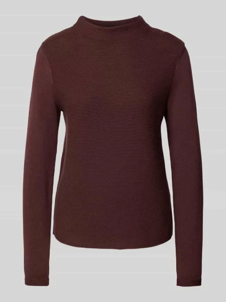 Sweter z dzianiny o kroju regular fit z czystej bawełny Marc O'polo brązowy