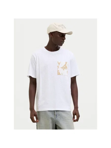 Jack&Jones Majica Split Regular Fit bela