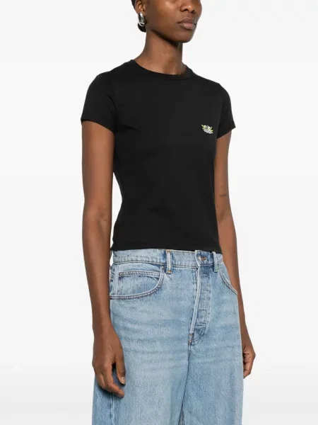 Haftowana koszulka Kenzo w tygrysie prążki czarna