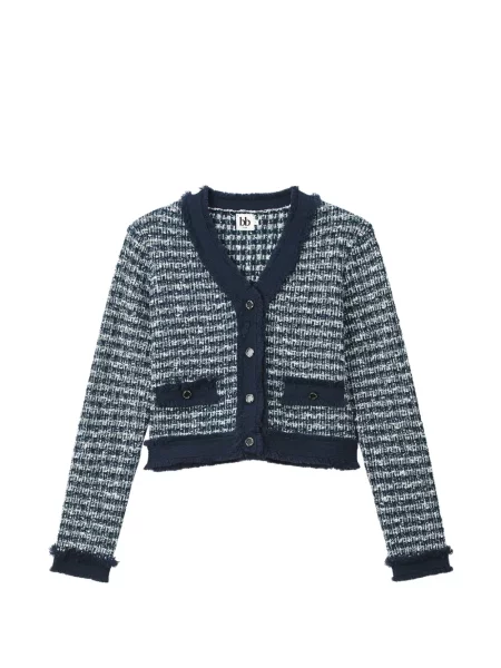 Cardigan B+ab din tweed albastru