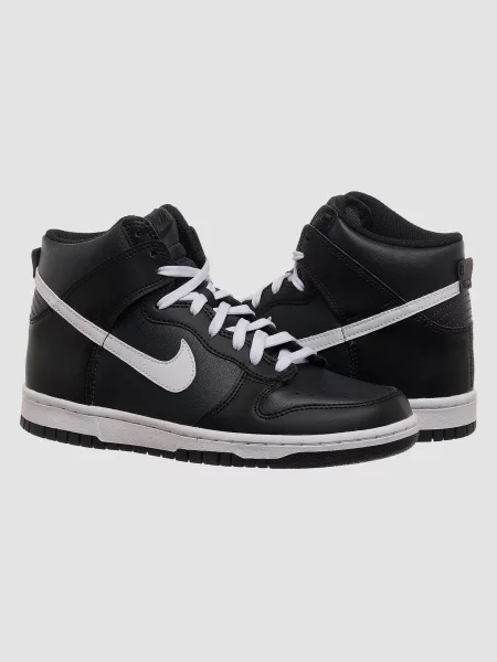 Кожаные кроссовки Nike Dunk черные