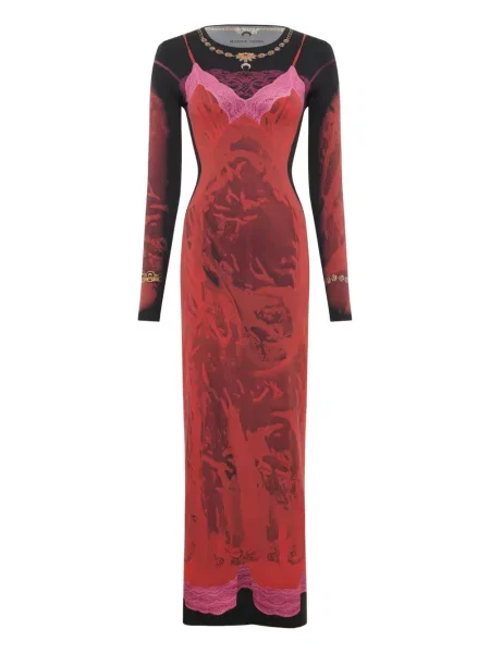 Rochie Marine Serre cu imagine din jerseu de costum roșu