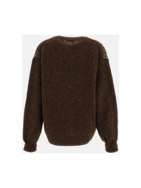 Sweter Haikure wełniany brązowy