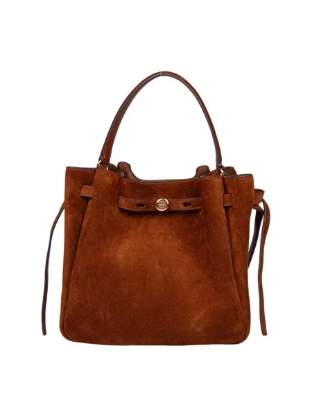 Kapelusz Tory Burch zamszowy brązowy