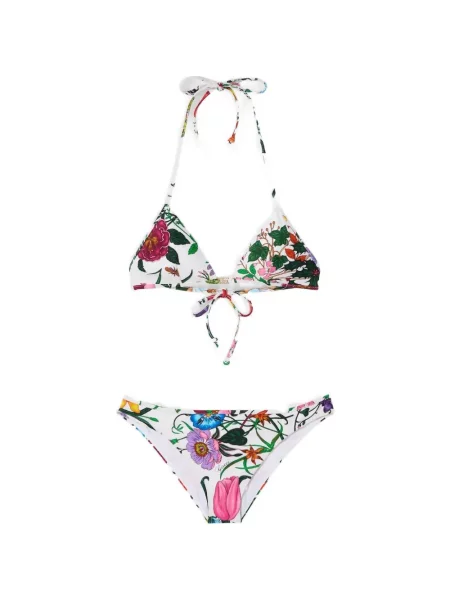 Bikini Gucci z nadrukiem białe