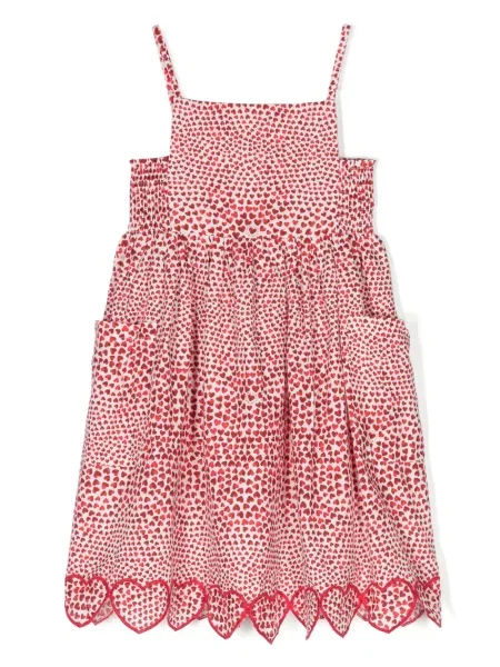 Sukienka midi dziecięca Stella Mccartney czerwona