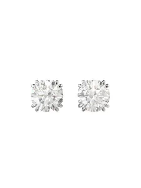 Swarovski Akcesoria Kobieta Biały ONE SIZE Okrągłe białe kolczyki Constella z rodu szare