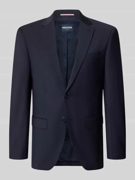 Marynarka na 2 o kroju slim fit z z patką Hechter Paris granatowa