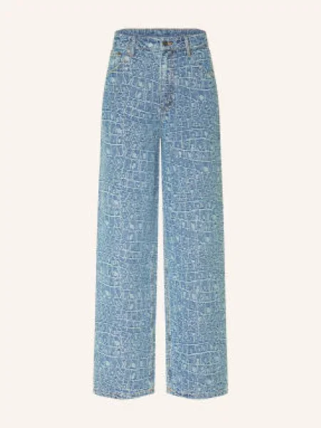 Daily Paper Jeansy Croc O Luźnym Kroju blau niebieskie