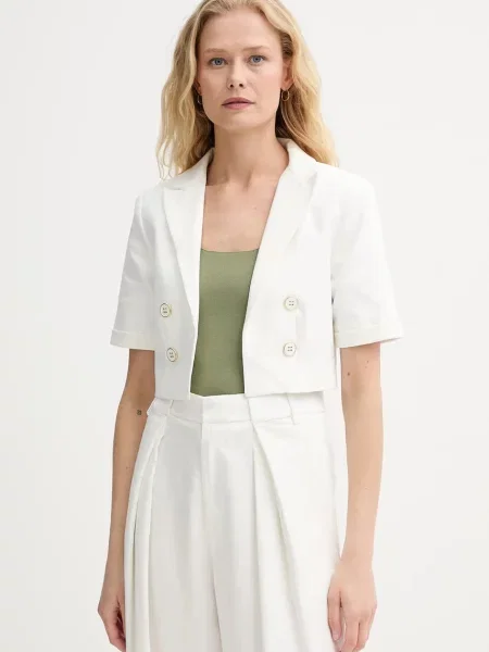 Сако Morgan без закопчаване с изчистен дизайн VTIVI.F бяло