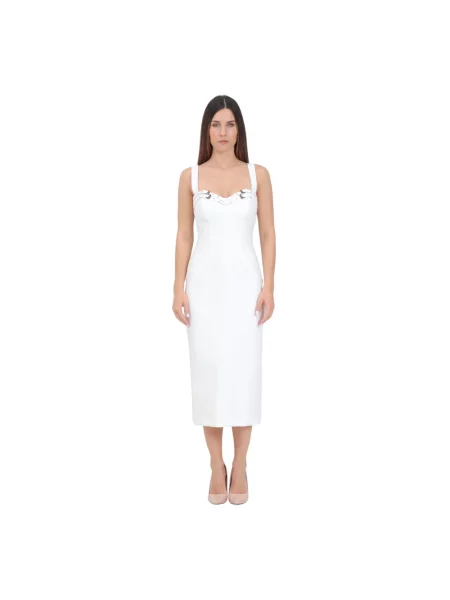 Sukienka jeansowa Versace Jeans Couture do kolan biała