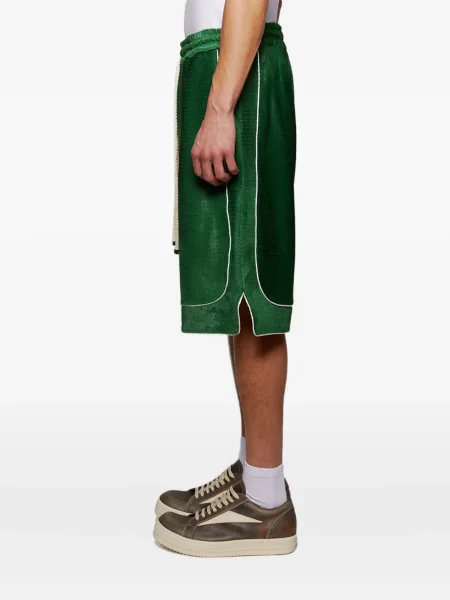 Pantaloni scurți Nahmias din piele verde