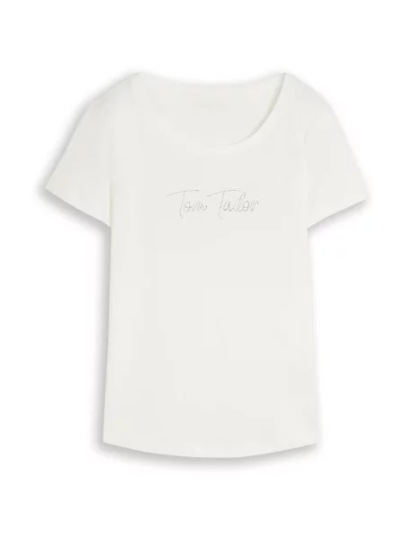 TOM TAILOR Tricou argintiu alb