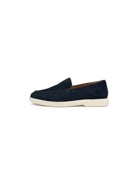 Mocasini Geox din piele albastru