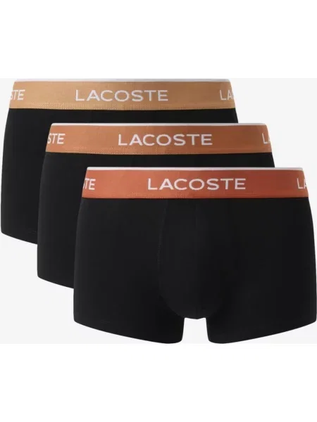 Bokserki Lacoste Stretch Cotton 3 sztuki pomarańczowy S czarny