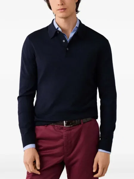Lung pulover Hackett London albastru