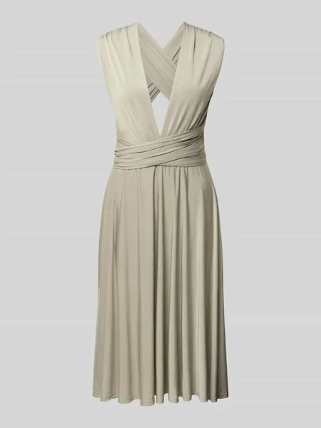 Sukienka koktajlowa do kolan z głębokim dekoltem w serek Rose Avenue