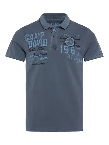 CAMP DAVID Majica mornarska / svetlo modra črna