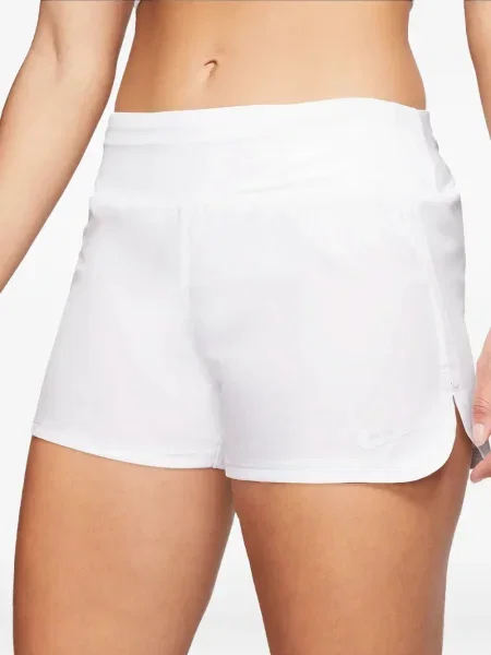 Pantaloni scurți Nike alergare cu talie înaltă în carouri albastru