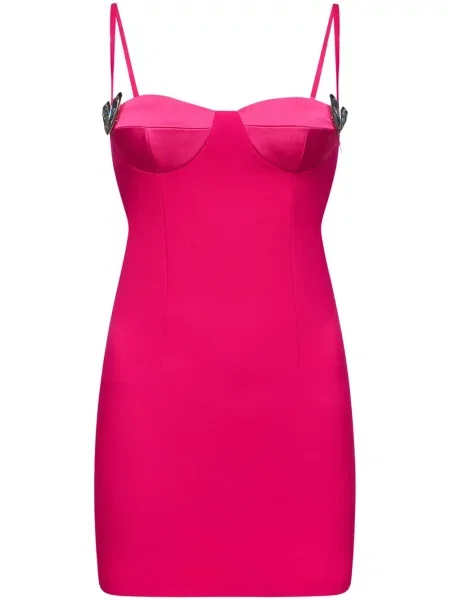 Sukienka mini Area w serca z twillu garniturowa różowa