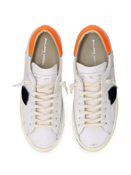 Sneakerși Philippe Model Paris din piele cu autograf alb