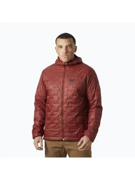 Geacă hibridă pentru bărbați Helly Hansen Lifaloft Hooded Insulator mars red roșu
