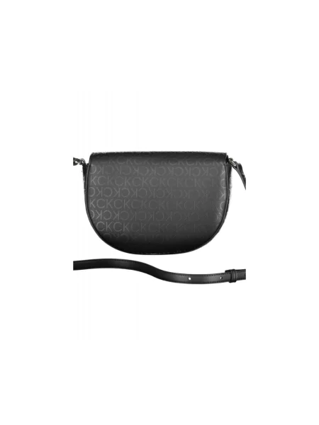 Lniana torebka Calvin Klein czarna