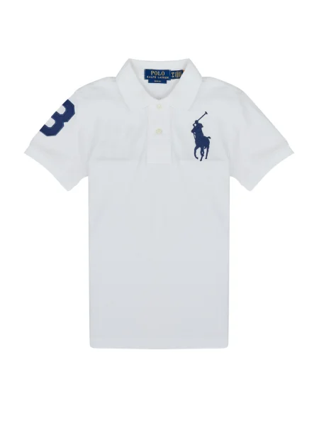 Tricou polo copii Polo Ralph Lauren alb