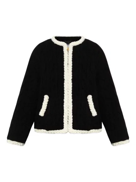 Dzianinowa kurtka Moschino czarna