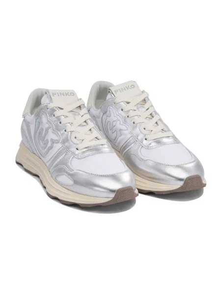 Sneakersy Pinko skórzane szare