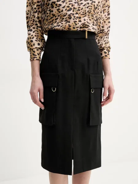 Marciano Guess spódnica z domieszką wełny IRINA midi ołówkowa czarny