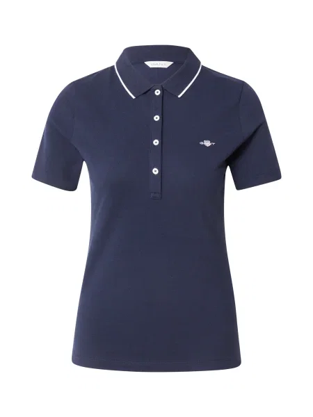 GANT Tricou bleumarin alb